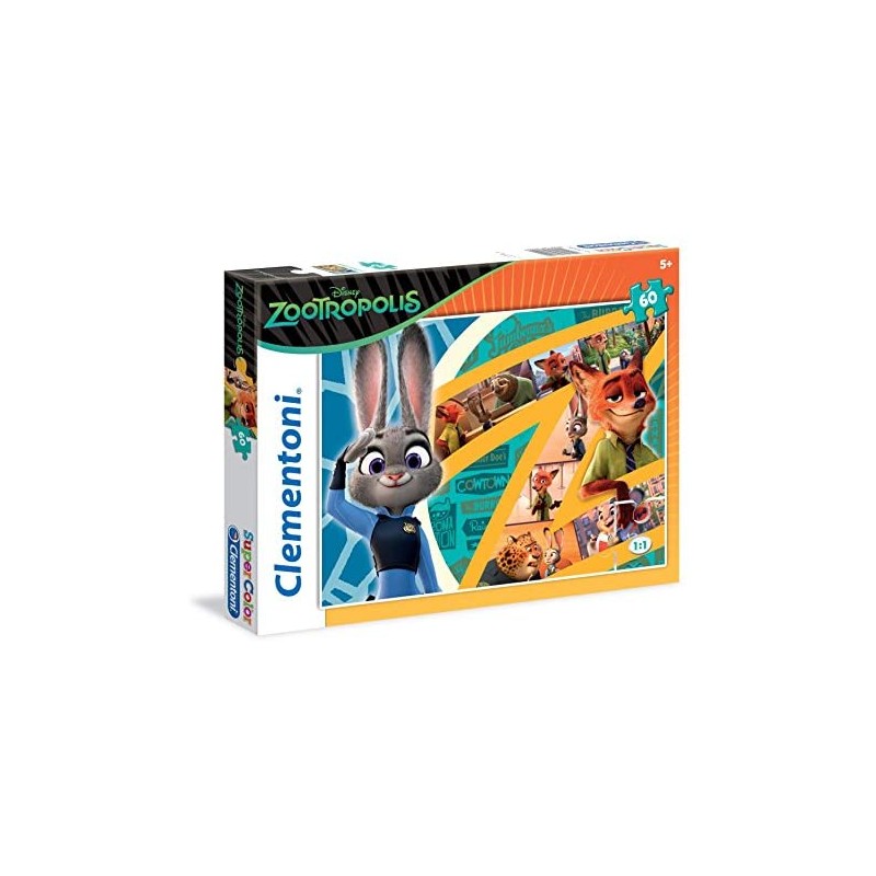 Clementoni 26959 - Puzzle Zootropolis, 60 Pezzi