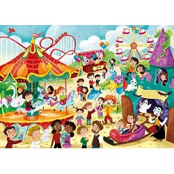 Clementoni- Supercolor Puzzle-Luna Park-60 Pezzi, Multicolore, 26991