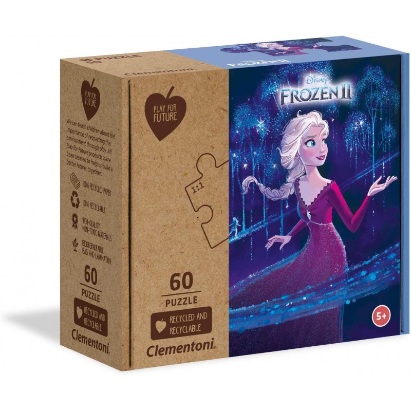 Clementoni - Disney Frozen 2 Puzzle da 60 Pezzi - Play For Future - CL27001