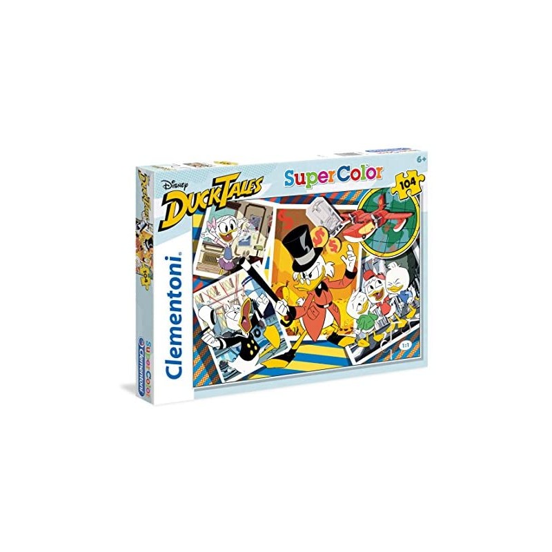 Clementoni Duck Tales Supercolor Puzzle, 104 Pezzi, 27083