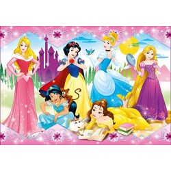 Clementoni-Le Principesse Disney e Sofia Supercolor Puzzle, Multicolore, 104 Pezzi, 27086