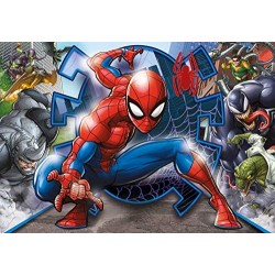 Clementoni- Supercolor Puzzle-Spider Man-104 Pezzi, Multicolore, 27116