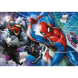 Clementoni- Supercolor Puzzle-Spider Man-104 Pezzi, Multicolore, 27117