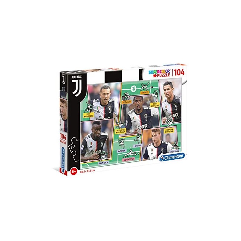 Clementoni-Juventus FC Puzzle, 104 pezzi, Multicolore, 27131
