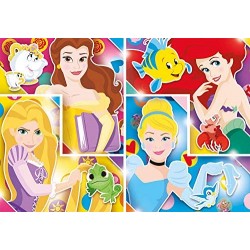 Clementoni - 27146 - Supercolor Puzzle - Disney Princess - 104 Pezzi - Made In Italy - Puzzle Bambini 6 Anni +