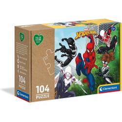 Clementoni - Play for Future - Marvel Spider-Man Puzzle, 104 pz, One size - CL27151