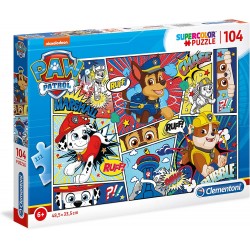 Clementoni - Puzzle Paw Patrol Supercolor - 104 pezzi, Medium - CL27261