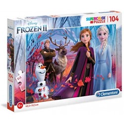 Clementoni-Clementoni-27274-Supercolor Disney Frozen 2-104 Pezzi, Puzzle Bambini, Multicolore, 27274