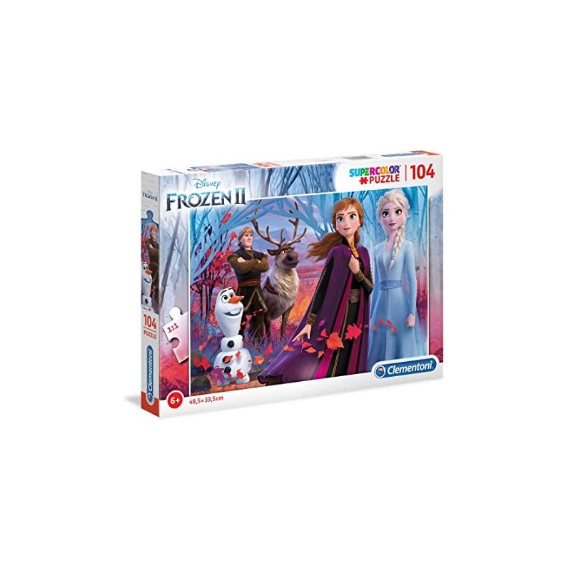 Clementoni-Clementoni-27274-Supercolor Disney Frozen 2-104 Pezzi, Puzzle Bambini, Multicolore, 27274