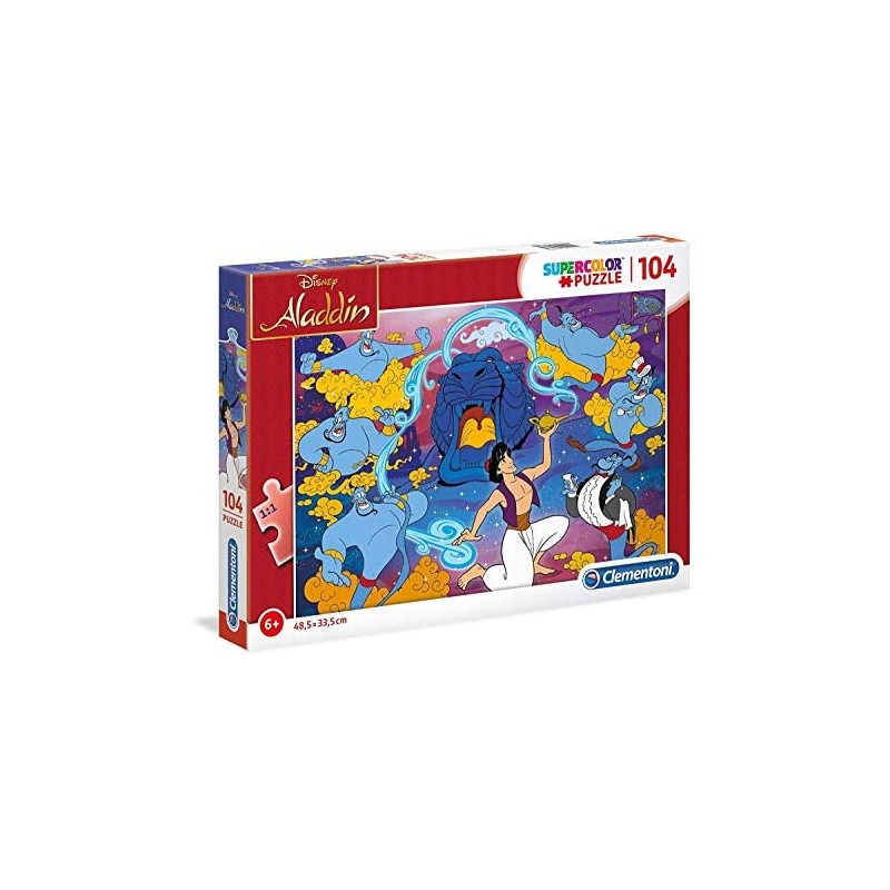 Clementoni- Aladdin Puzzle, Multicolore, 104 Pezzi, 27283