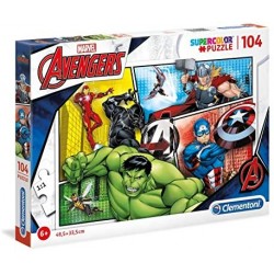 Clementoni- Supercolor Puzzle-The Avengers-104 Pezzi, Multicolore, 27284