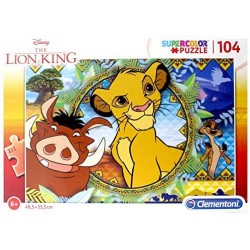 Clementoni- Supercolor Puzzle-Lion King-104 Pezzi, Multicolore, 27287