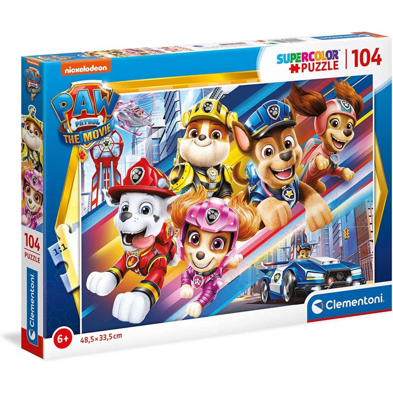 Clementoni - Supercolor Paw Patrol The Movie 104 pezzi - CL27529