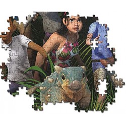 Clementoni Supercolor Jurassic World Camp Cretaceous, serie Netflix 104 pezzi-Made in Italy, bambini 6 anni, puzzle cartoni anim