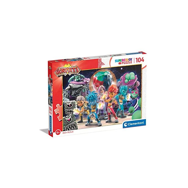 Clementoni Supercolor Gormiti 104 pezzi-Made in Italy bambini 6 anni puzzle cartoni animati, Multicolore, 27551