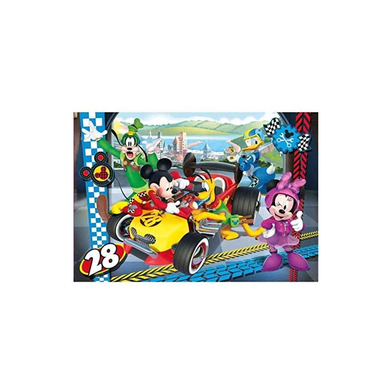 Clementoni- Mickey Roadster Racers Supercolor Puzzle, 104 Pezzi, 27984