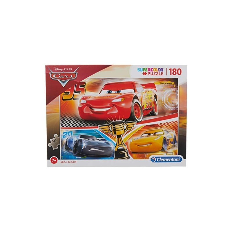 Clementoni- Supercolor Puzzle-Cars-180 Pezzi, Multicolore, 29291