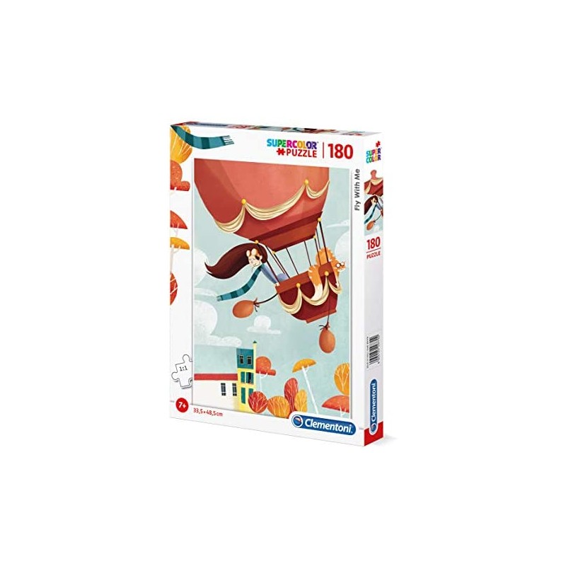 Clementoni - 29770 - Supercolor Puzzle - Fly With Me - 180 Pezzi - Made In Italy - Puzzle Bambini 7 Anni +