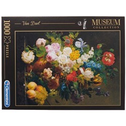 Clementoni- Van Dael-Vaso di Fiori Louvre Museum Collection Puzzle, 1000 Pezzi, 31415