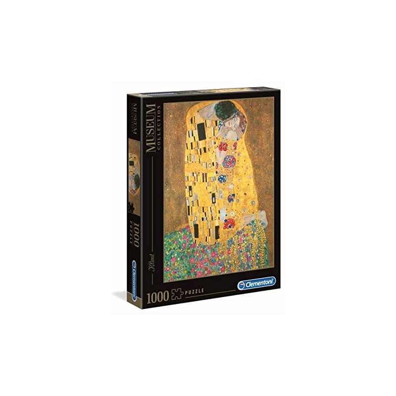 Clementoni- Klimt-Il Bacio Museum Collection Puzzle, Colore Neutro, 1000 Pezzi, 31442