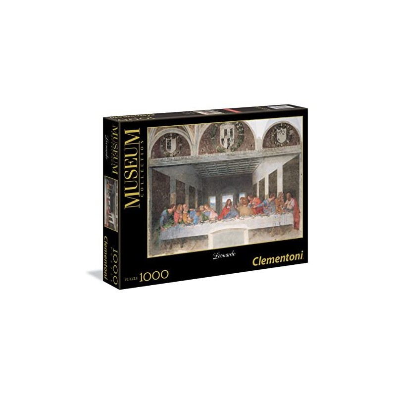 Clementoni- Leonardo-Cenacolo Museum Collection Puzzle, Colore Neutro, 1000 Pezzi, 31447