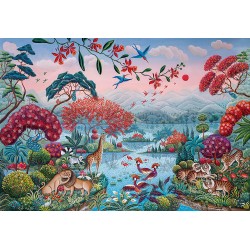 Clementoni - Puzzle High Quality Collection Pacifica Selva 2000 pz - The Peaceful Jungle Paesaggi, Medium - CL32571