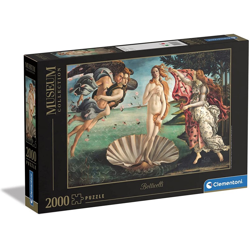 Clementoni - Museum Collection - Botticelli, The Birth Of Venus, 2000 pezzi, arte, puzzle quadri famosi, dipinti famosi - CL3257