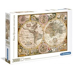 Clementoni- Mappa Antica High Quality Collection Puzzle, No Color, 3000 pezzi, 33531