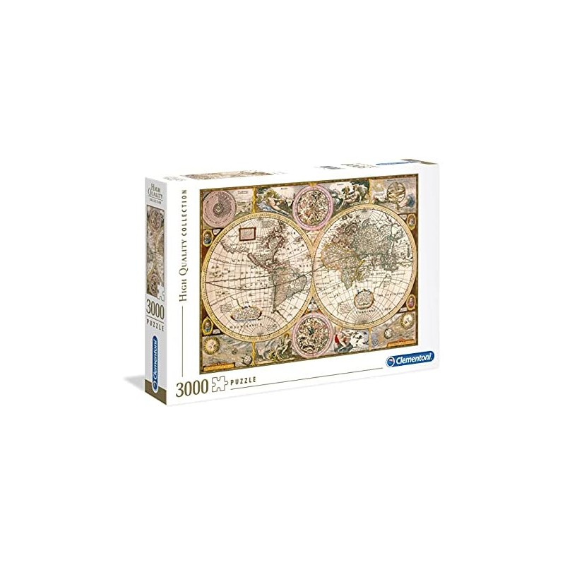 Clementoni- Mappa Antica High Quality Collection Puzzle, No Color, 3000 pezzi, 33531