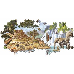 Clementoni - High Quality Collection African Waterhole - 3000 Pezzi, Puzzle paesaggi, Medium - CL33551