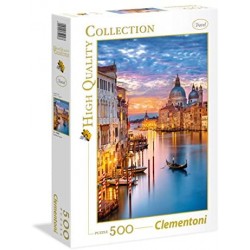 Clementoni - 35056 - High Quality Collection Puzzle - Lighting Venice - 500 Pezzi