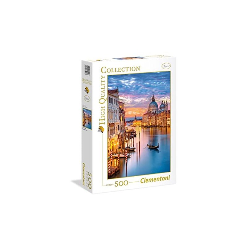 Clementoni - 35056 - High Quality Collection Puzzle - Lighting Venice - 500 Pezzi