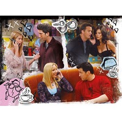 Clementoni Friends adulti 500 pezzi, puzzle serie Netflix, Made in Italy, Multicolore, 35090