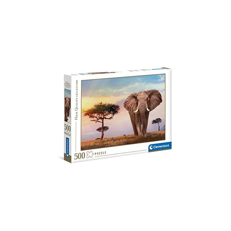 Clementoni Collection-African Sunset-Puzzle Adulti 500 Pezzi, Made in Italy, Multicolore, 35096