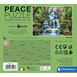 Clementoni - Peace Puzzle - The Waterfall - 500 pezzi - puzzle paesaggi, puzzle rilassanti - CL35117