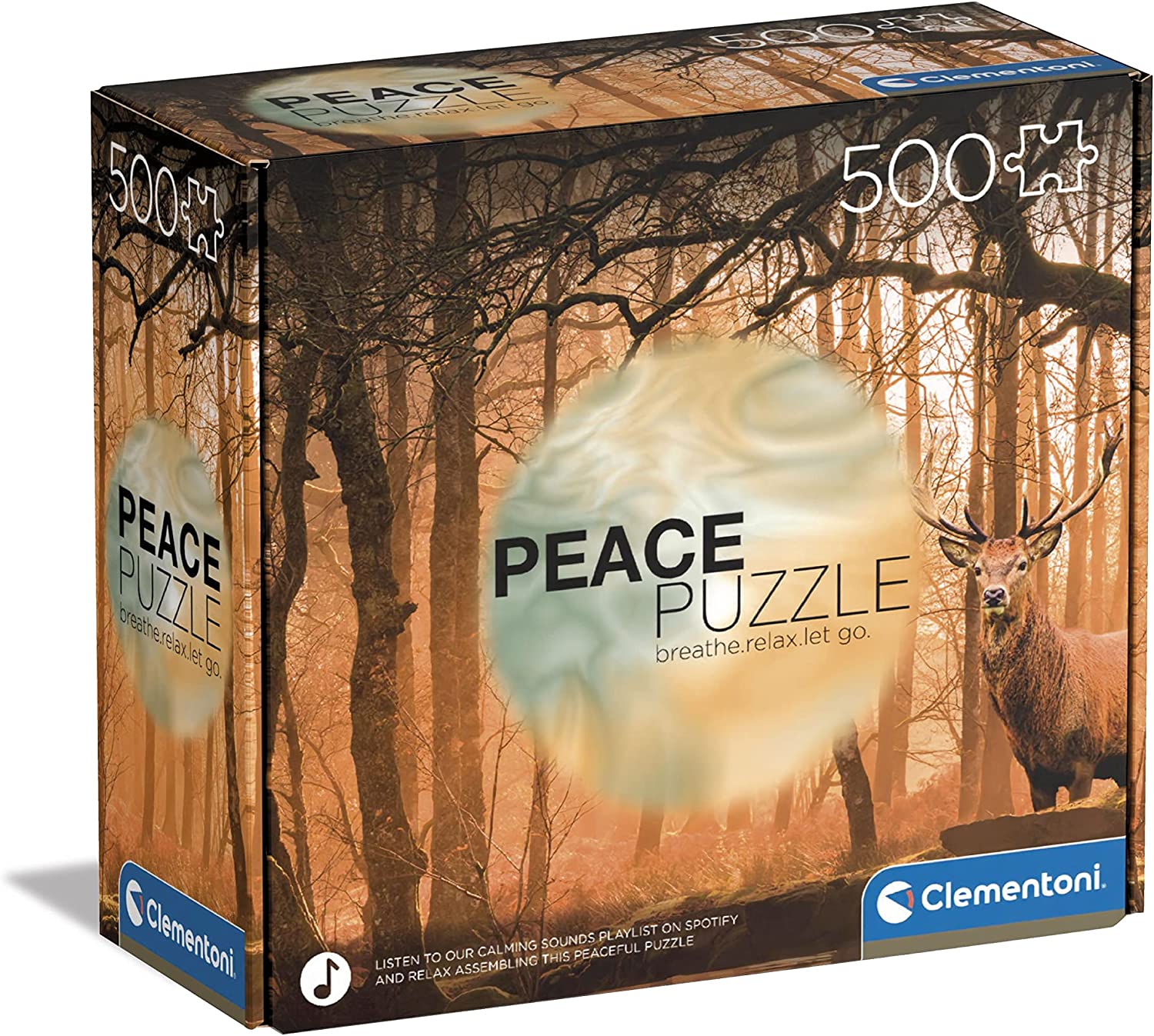 Clementoni - Peace Puzzle - The Forest - 500 pezzi - puzzle paesaggi, puzzle  rilassanti, medium - CL35118
