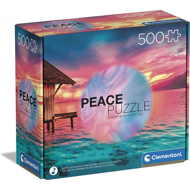 Clementoni - Peace Puzzle - The Ocean - 500 pezzi - puzzle paesaggi rilassanti - CL35120