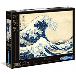 Clementoni-La Grande Onda di Hokusa Museum Collection Puzzle, Colore Neutro, 1000 Pezzi, 39378