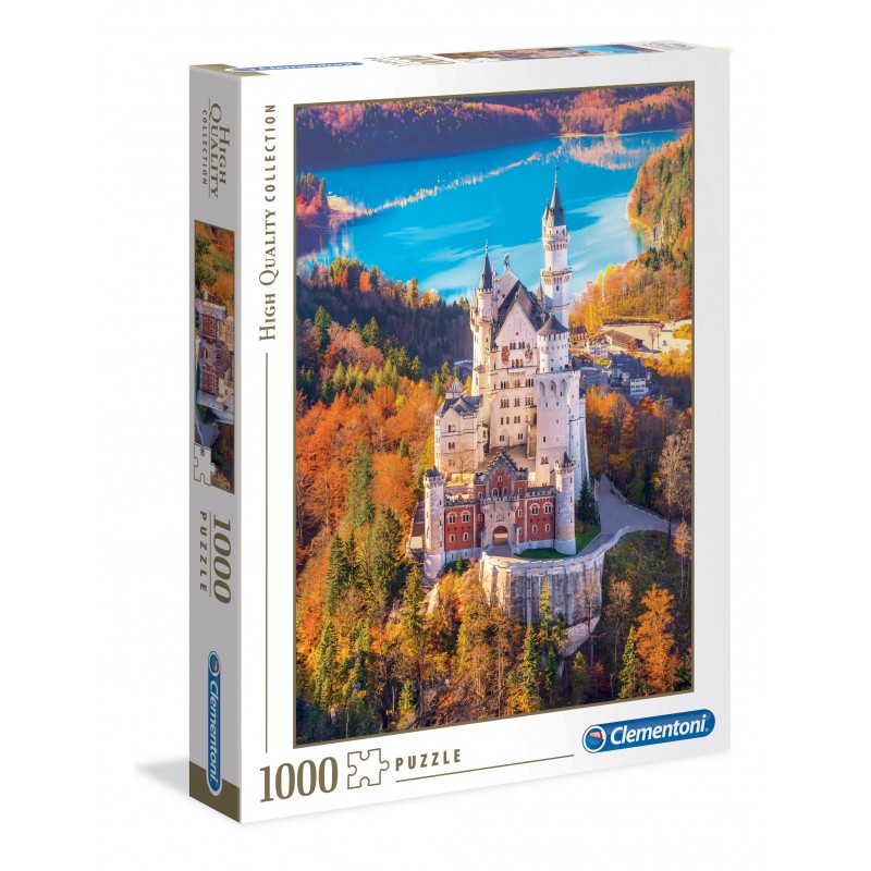 Clementoni- Neuschwanstein Puzzle, 100 Pezzi, Multicolore, 1000, 39382