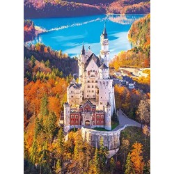 Clementoni- Neuschwanstein Puzzle, 100 Pezzi, Multicolore, 1000, 39382