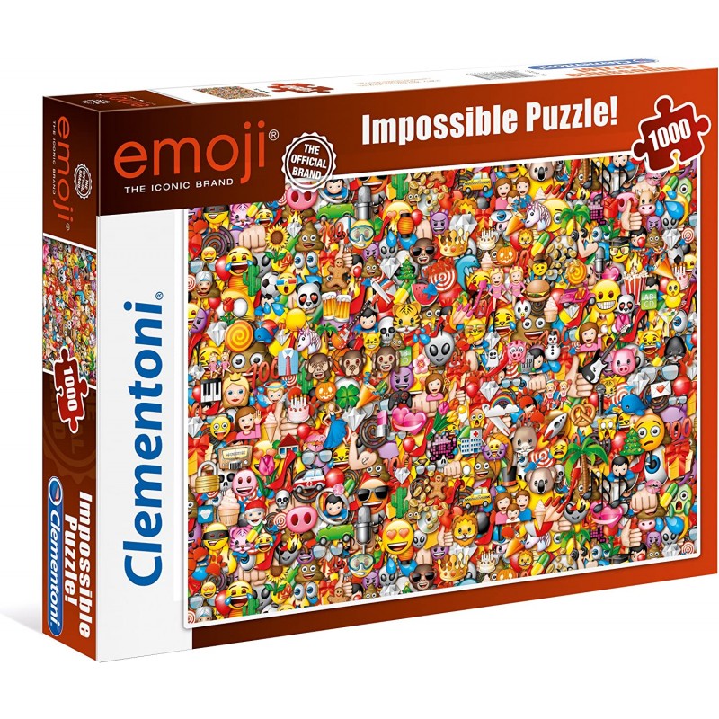 Clementoni - Emoji Impossible Puzzle, No Color, 1000 Pezzi - CL39388