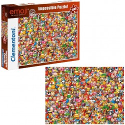Clementoni - Emoji Impossible Puzzle, No Color, 1000 Pezzi - CL39388