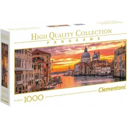 Clementoni - Puzzle High Quality Collection PanoramaThe Grand Canal-Venice, 1000 Pezzi, One size - CL39426