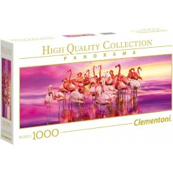 Clementoni - Puzzle High Quality Collection Panorama - Flamingo Dance, 1000 Pezzi - CL39427