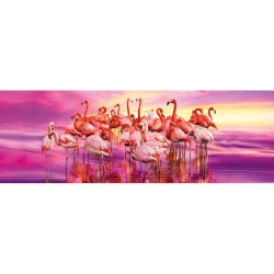 Clementoni - Puzzle High Quality Collection Panorama - Flamingo Dance, 1000 Pezzi - CL39427