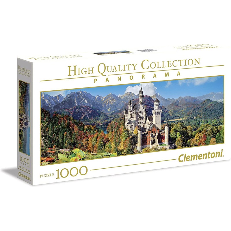 Clementoni - Puzzle High Quality Collection Panorama - Castello di Neuschwanstein, 1000 Pezzi - CL39438