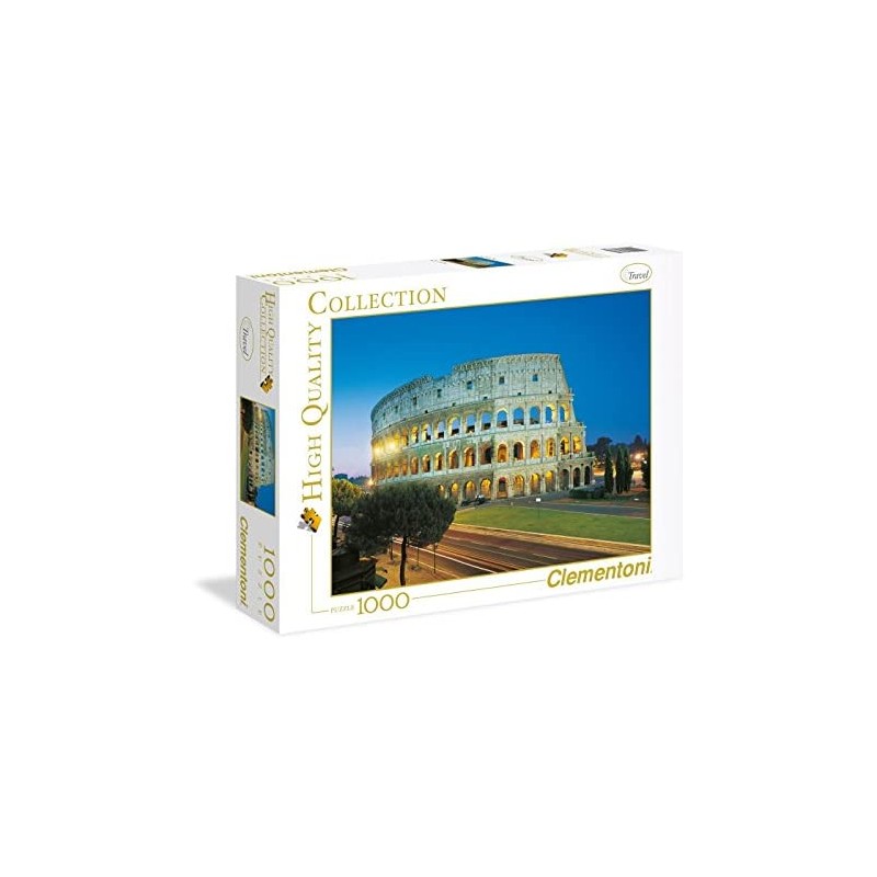 Clementoni- High Quality Collection-Roma, Colosseo Puzzle-1000 Pezzi, Multicolore, 39457