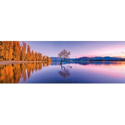 Clementoni Collection Panorama-Lake Wanaka Tree Adulti 1000 Pezzi, Puzzle panoramico, 39608