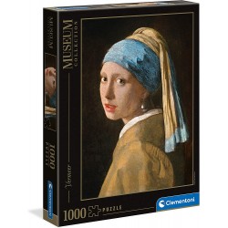 Clementoni - Puzzle Museum Collection, Girl With Pearl, E.V, 1000 Pezzi, Arte, Puzzle Quadri - CL39614