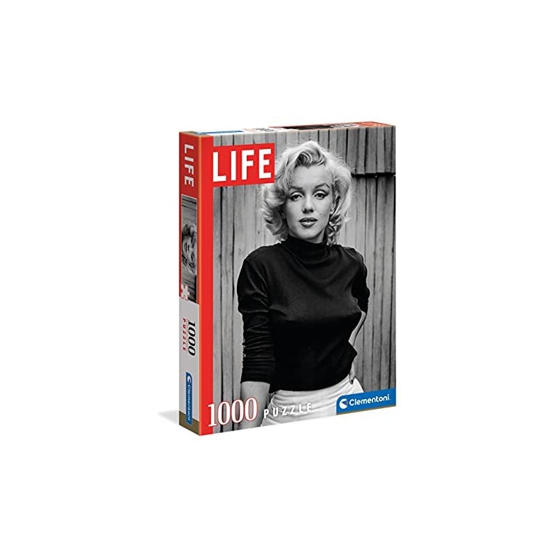 Clementoni Life Magazine adulti 1000 pezzi, bianco e nero, vintage, fotografie famose, foto iconiche-Made in Italy, puzzle, Mult